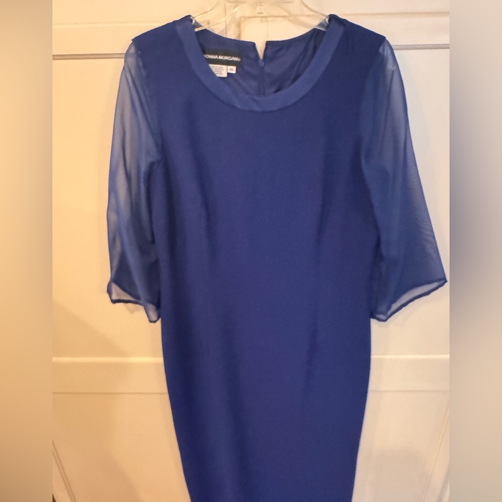 Donna Morgan Blue Dress and Jacket Set - Picture 2 of 5